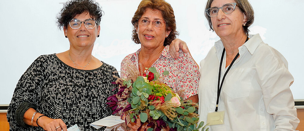 D'esquerra a dreta: Carme Riera, Fina Bové i Marta Cucurell